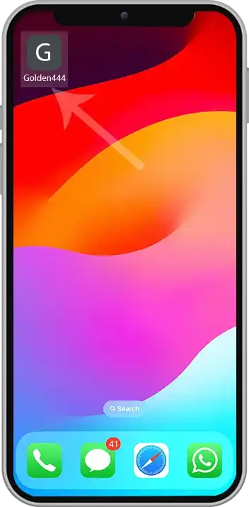 Golden444 iOS guide — open created home screen shortcut to access app-like experience