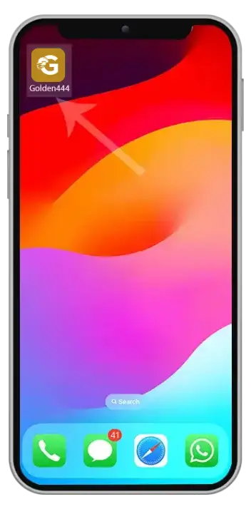 Golden444 iOS guide — open created home screen shortcut to access app-like experience